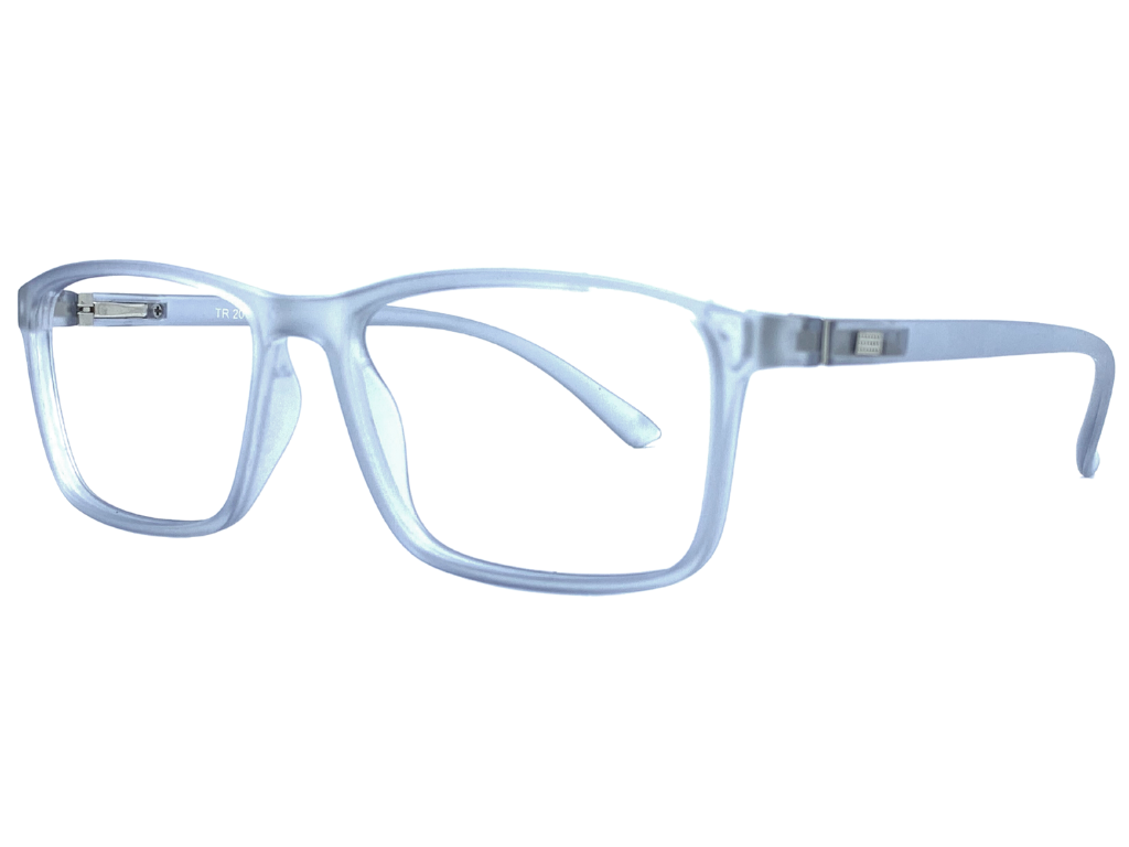 Lensnut Grey Transparent Rectangle Full Rim Eyeglasses LNTR2013C5T
