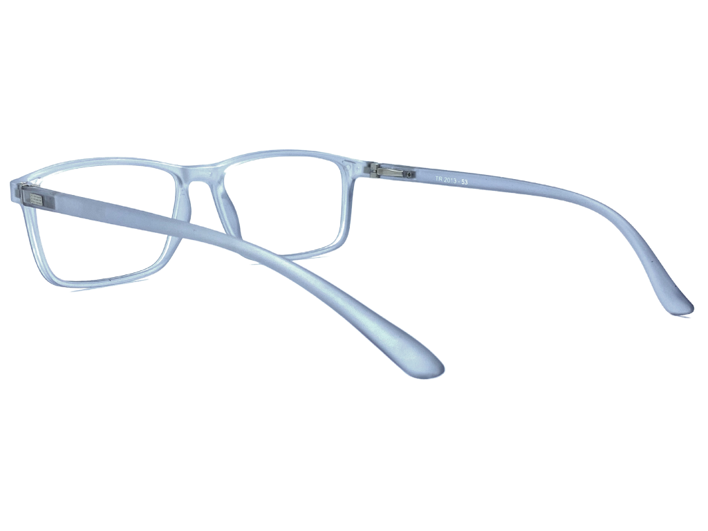 Lensnut Grey Transparent Rectangle Full Rim Eyeglasses LNTR2013C5T