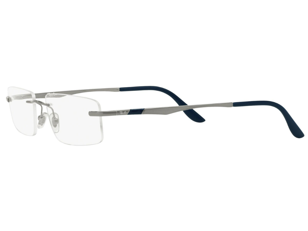 Rayban Grey Rectangle Rimless Eyeglasses RX6266I250251