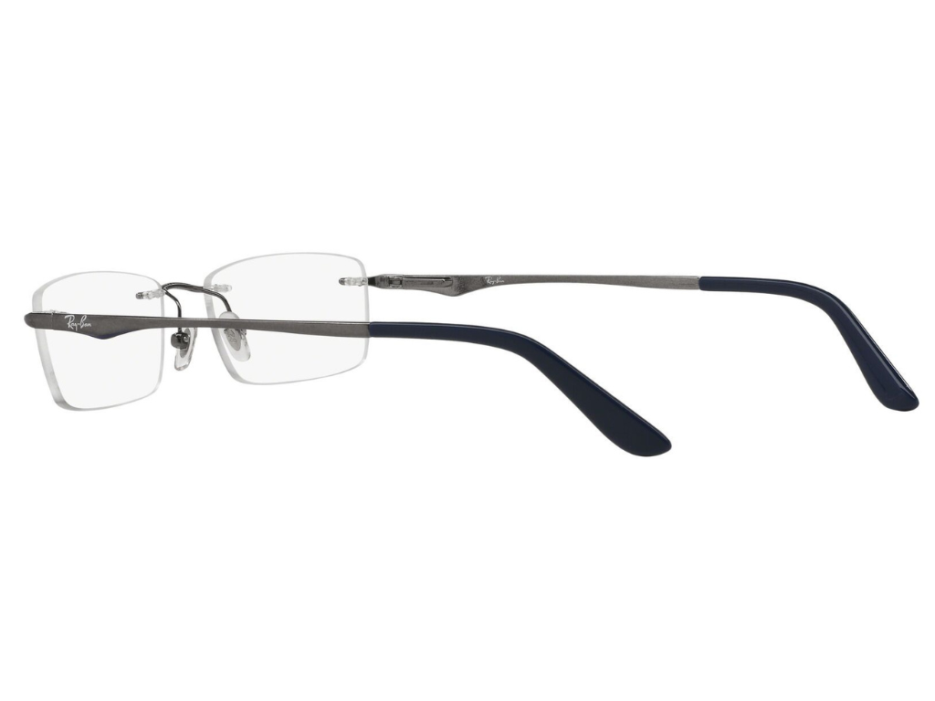 Rayban Gunmetal Rectangle Rimless Eyeglasses RX6303I2502