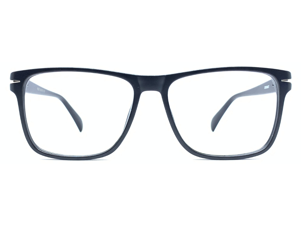 Lensnut Matt Black Rectangle Full Rim Eyeglasses ST85201C1M