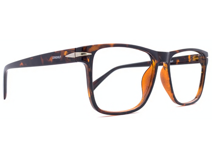 Lensnut Glossy Havana Rectangle Full Rim Eyeglasses ST85201C3