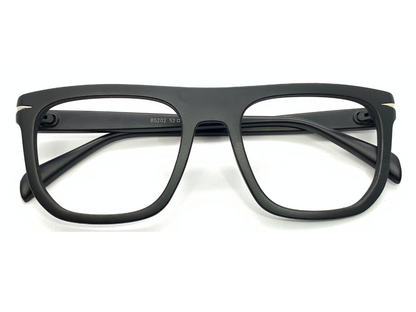 Lensnut Matt Black Rectangle Full Rim Eyeglasses ST85202C1M