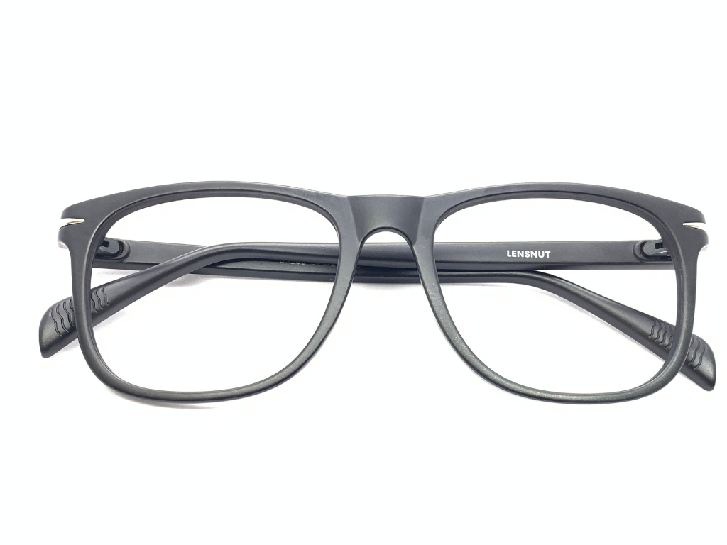 Lensnut Glossy Brown Rectangle Full Rim Eyeglasses ST85205C2