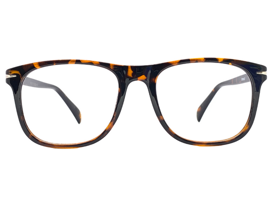 Lensnut Glossy Havana Rectangle Full Rim Eyeglasses ST85205C3