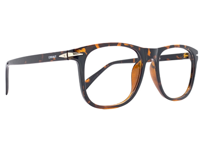 Lensnut Glossy Havana Rectangle Full Rim Eyeglasses ST85205C3