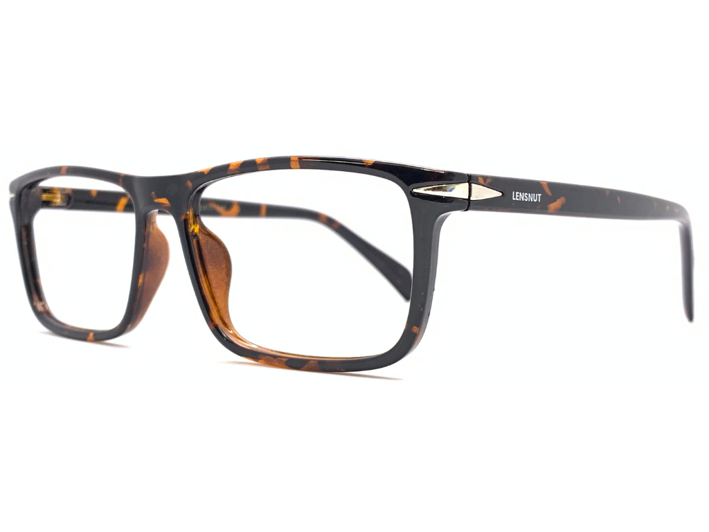 Lensnut Glossy Havana  Rectangle Full Rim Eyeglasses ST85208C3
