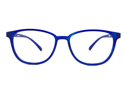 Lensnut Matt Blue Cateye Full Rim Eyeglasses LNTR2011C4M