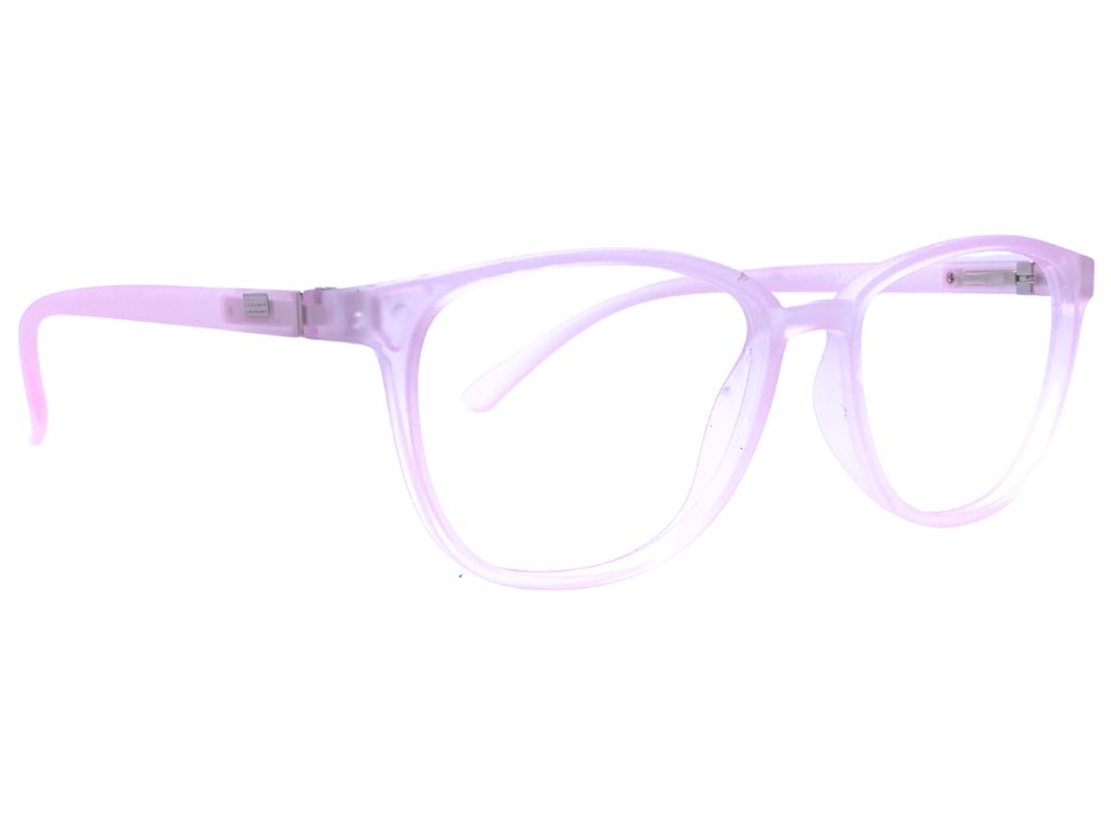 Lensnut Pink Transparent Cateye Full Rim Eyeglasses LNTR2011C8T