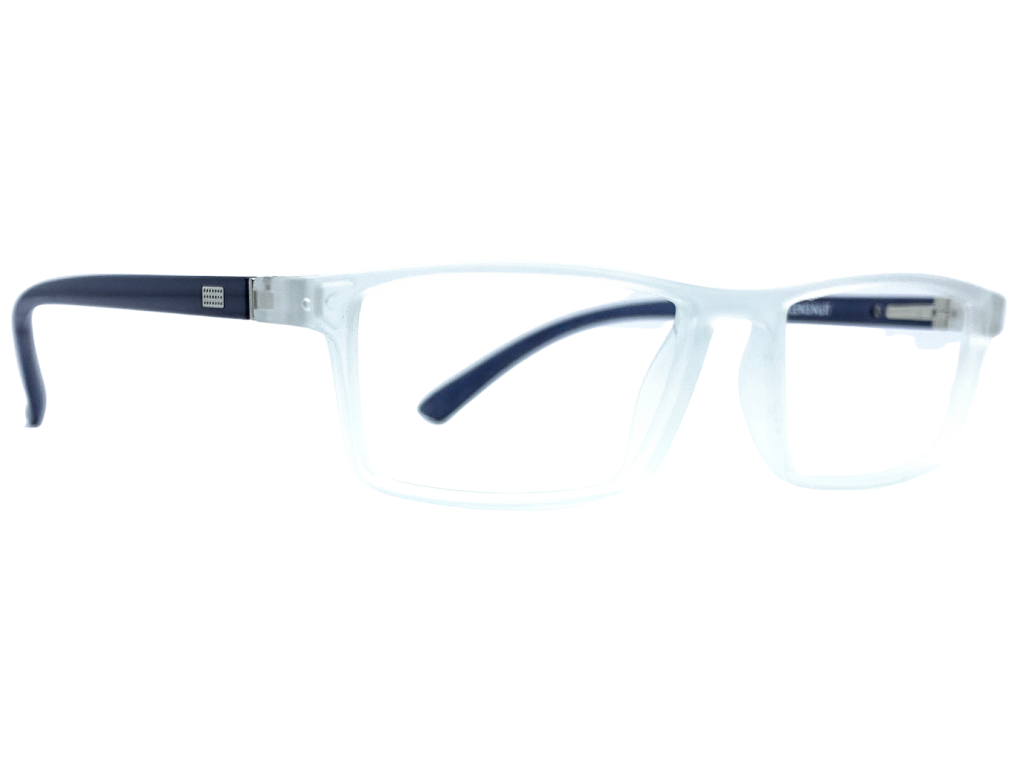 Lensnut White Black  Rectangle Full Rim Eyeglasses LNTR2015C10B