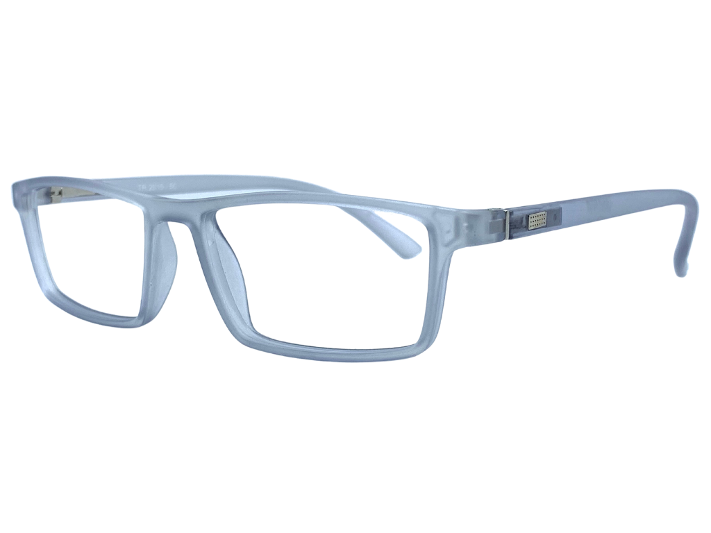 Lensnut Grey Transparent Rectangle Full Rim Eyeglasses LNTR2015C5T