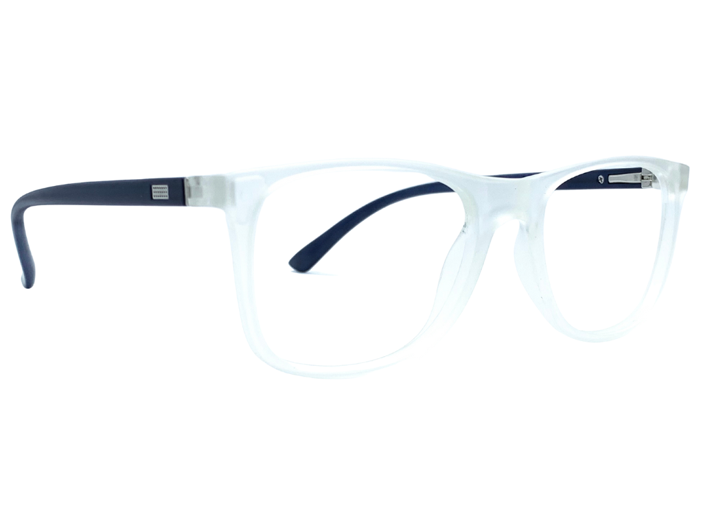 Lensnut White Black Rectangle Full Rim Eyeglasses LNTR2017C10B
