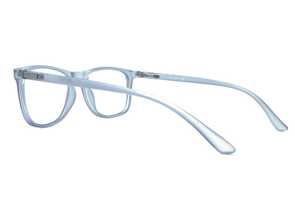 Lensnut Grey Transparent Rectangle Full Rim Eyeglasses LNTR2017C5T